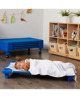 RestZone Cot Sheet, Toddler Size, White, 12-Pack