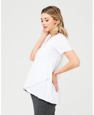 Raw Edge Nursing Short Sleeve Top