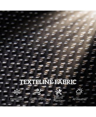 Outdoor Glider Bench for 3 with Breathable Mesh Fabric,