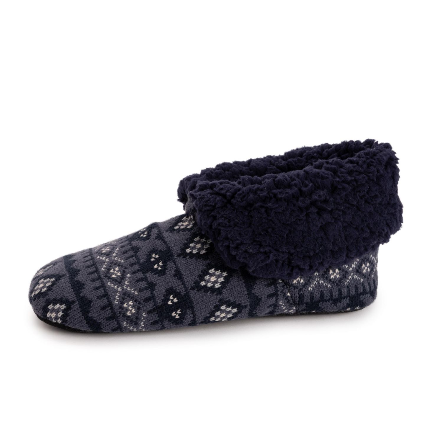 Мужские тапочки MUK LUKS Knit Bootie Slipper, цвет: Синий — фото 3