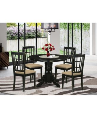 SHNI5-BLK-C 5 Pc Dining room set - Dinette Table and 4 Dining Chairs