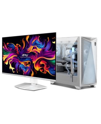 MPG 321URXW QD-OLED 31.5" 16:9 4K Ultra HD 240Hz QD-OLED HDR Gaming Monitor, Metallic White