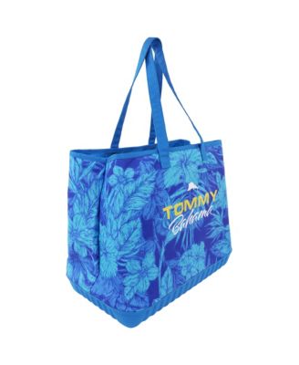 Water-Repellent Tote with Pouch – Tropical Floral Print