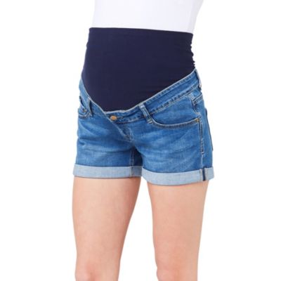 Maternity Denim Shorty Shorts