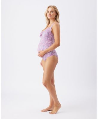 Maternity Ripe Skipper Tie Front One Piece