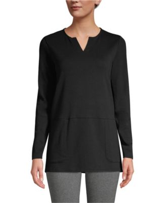 Women's Cotton Polyester Long Sleeve Tunic with Pockets