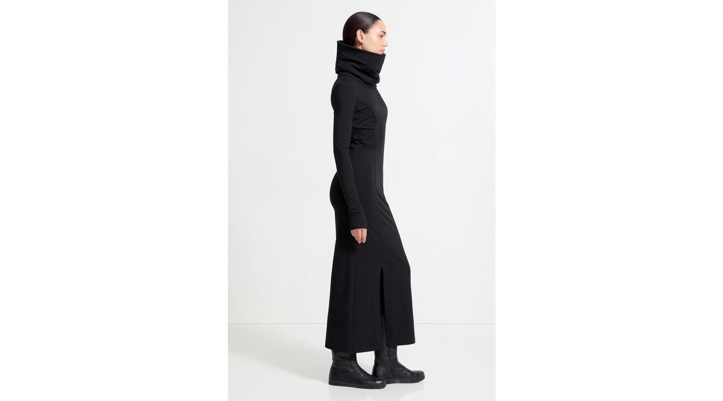 Женское платье Marcella Lisa Oversized-Collar Thumbhole Long-Sleeve Sweatshirt, цвет: Чёрный — фото 2