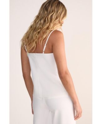 Women's Tailored Cutwork Side Strappy Top