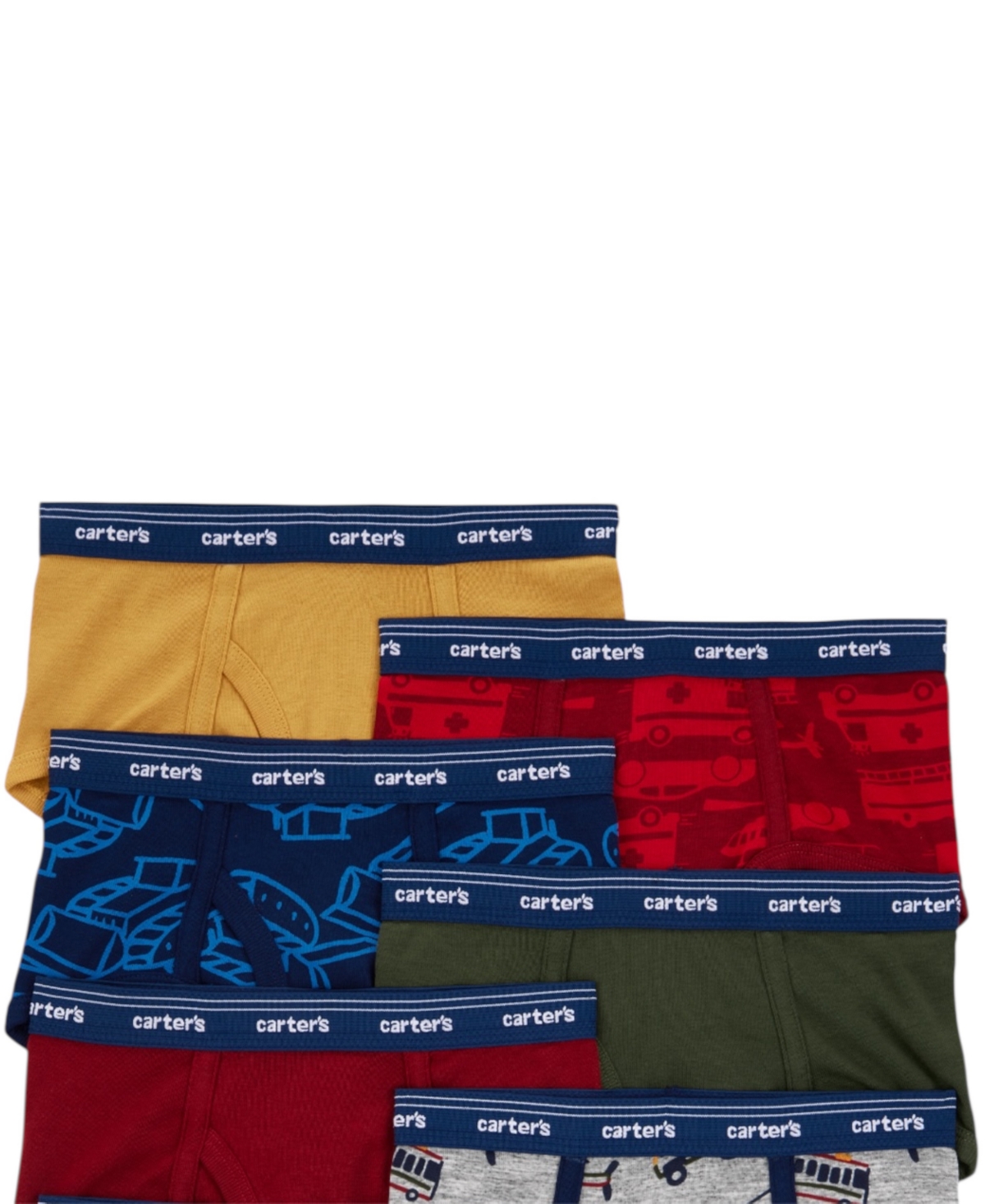 Carter's Little And Big Boys 7-pack Construction-themed Boxer Briefs In Multi