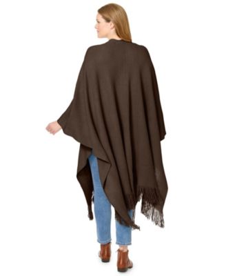 Plus Size Fringed Cape