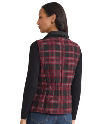 Women's Snap Front Collar Vest Jacket