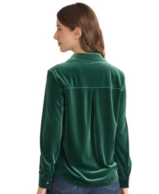 Women's Long Sleeve Velour Shirt