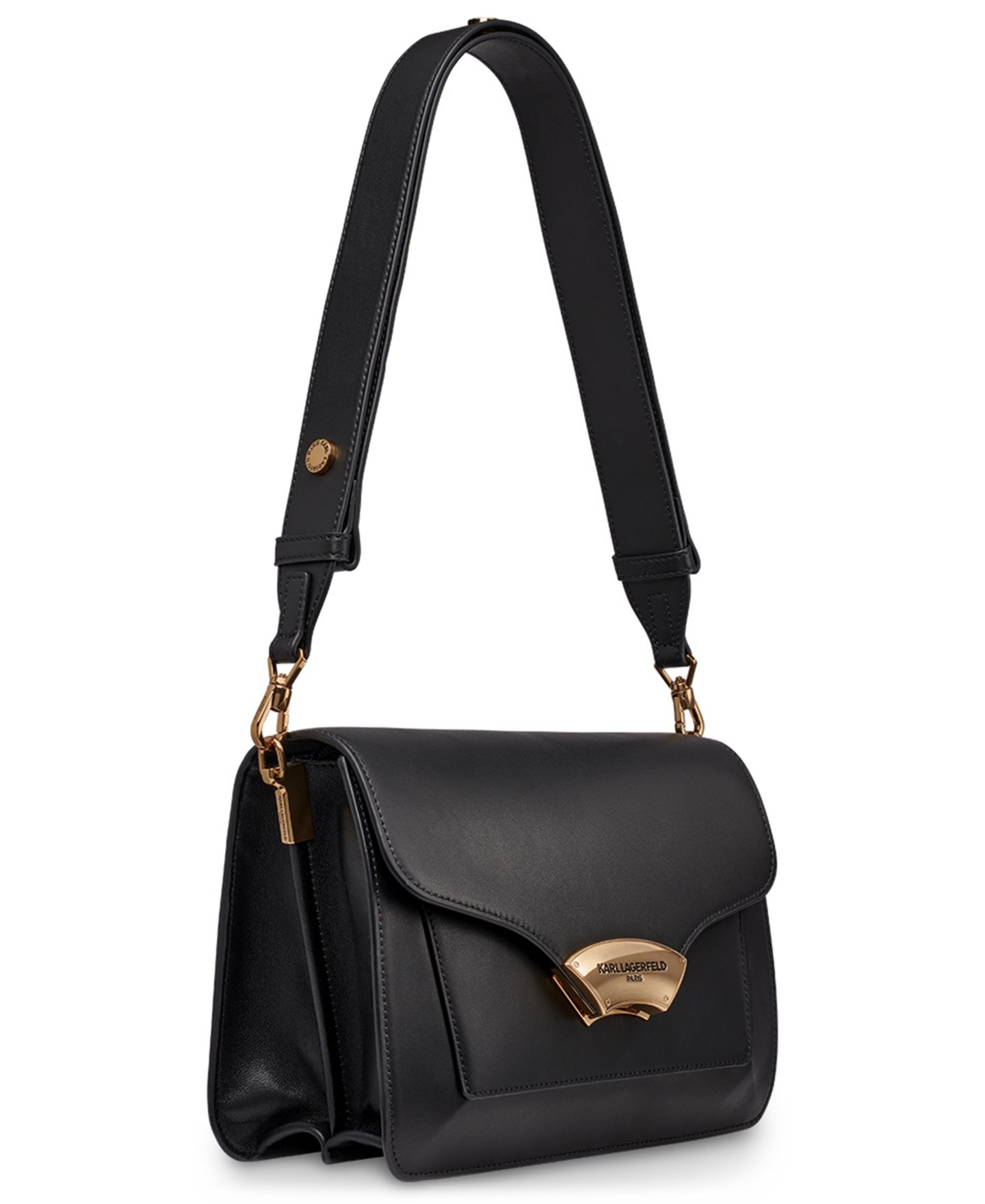 Женская сумка KARL LAGERFELD PARIS Madelyn Shoulder, цвет: Чёрный / Золотой — фото 4
