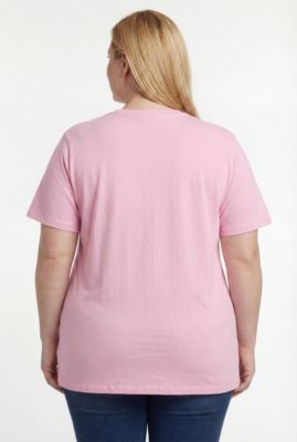 Women's Plus Size Perfect Short-Sleeve V-Neck Tunic Top