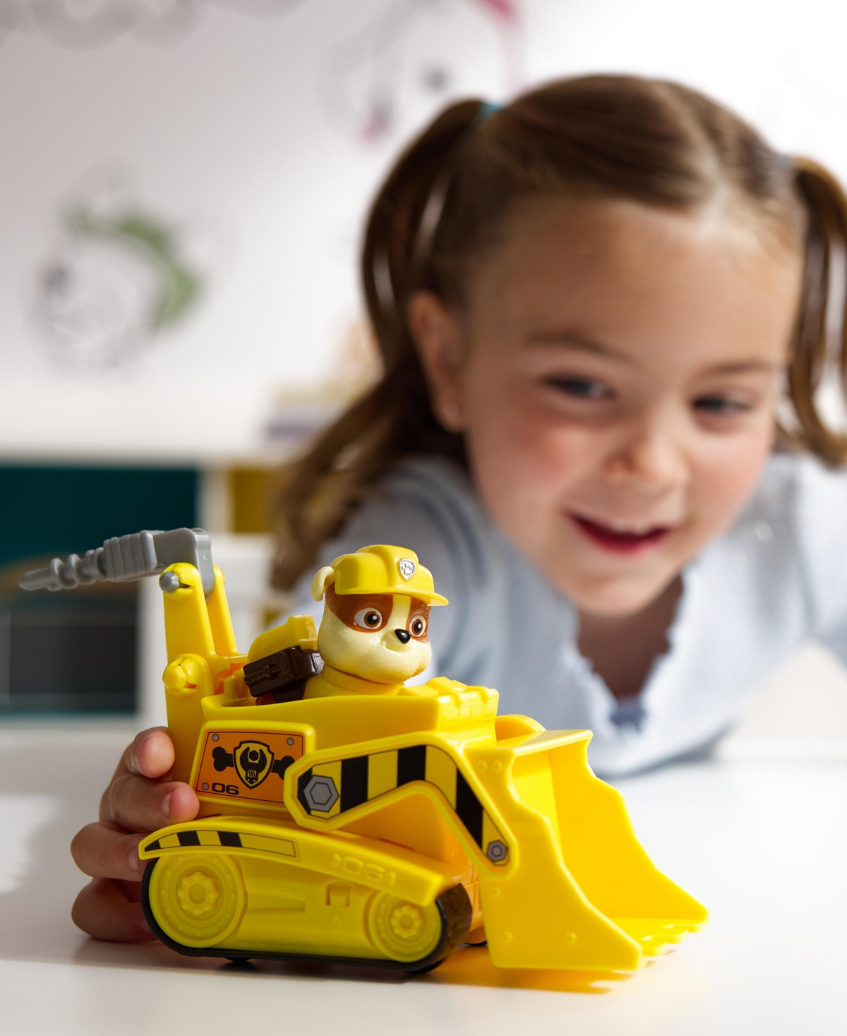 Paw Patrol Rubble's Bulldozer Truck Toy In Yellow