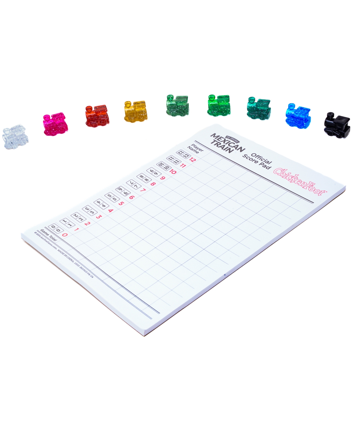Areyougame The Original Mexican Train Featuring Number Dominoes Bonus Chickenfoot Game Included In Multi
