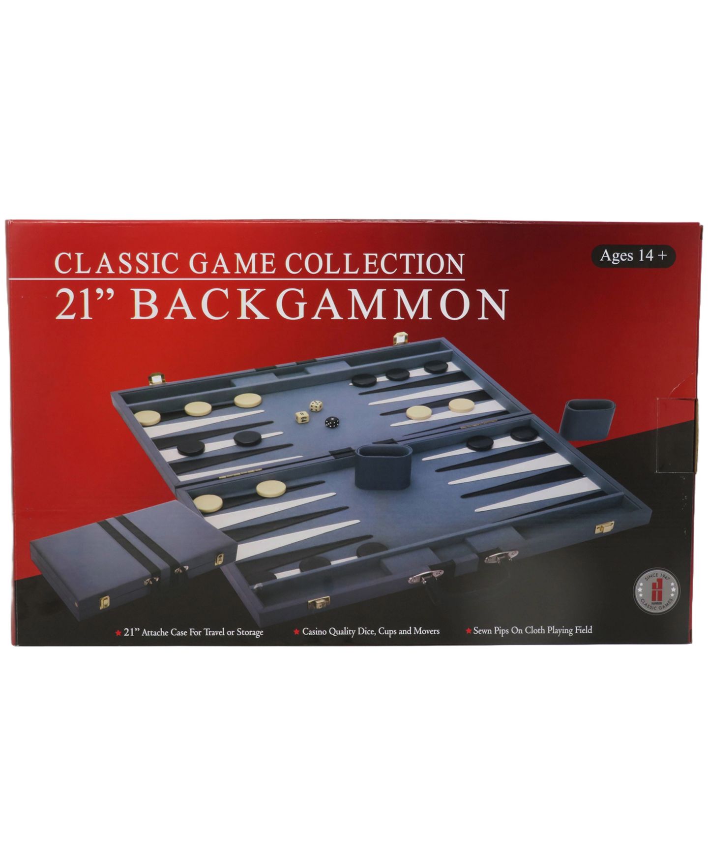 Детские игрушки John N. Hansen Co. Foldable Classic Game Collection Strategy Backgammon Set, Ages 14+ — фото 6