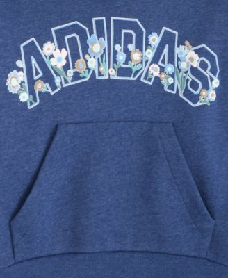 Big Girls Long-Sleeve Heather Multi Graphic Fleece Pullover Hoodie	