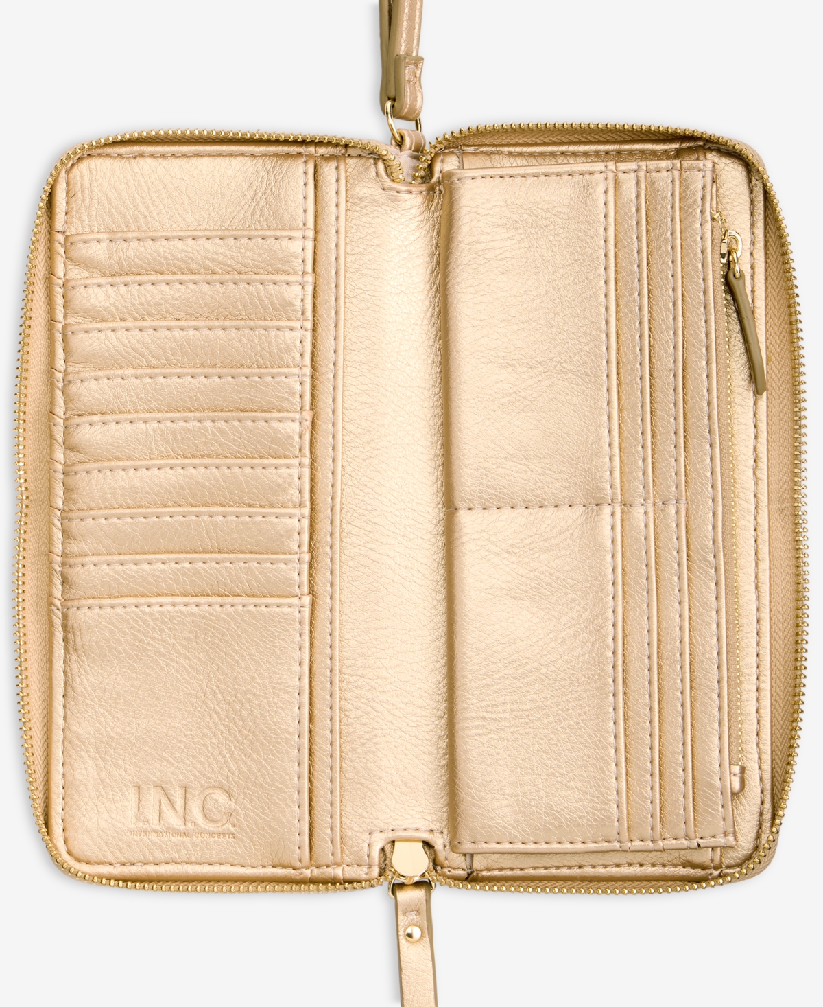 Inc International Concepts Hazell Quilted Wristlet, Macy's Exclusive In Gold