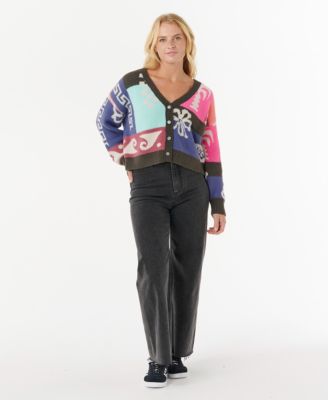 Women's Keepsakes Jacquard Long Sleeve Cardigan Sweater