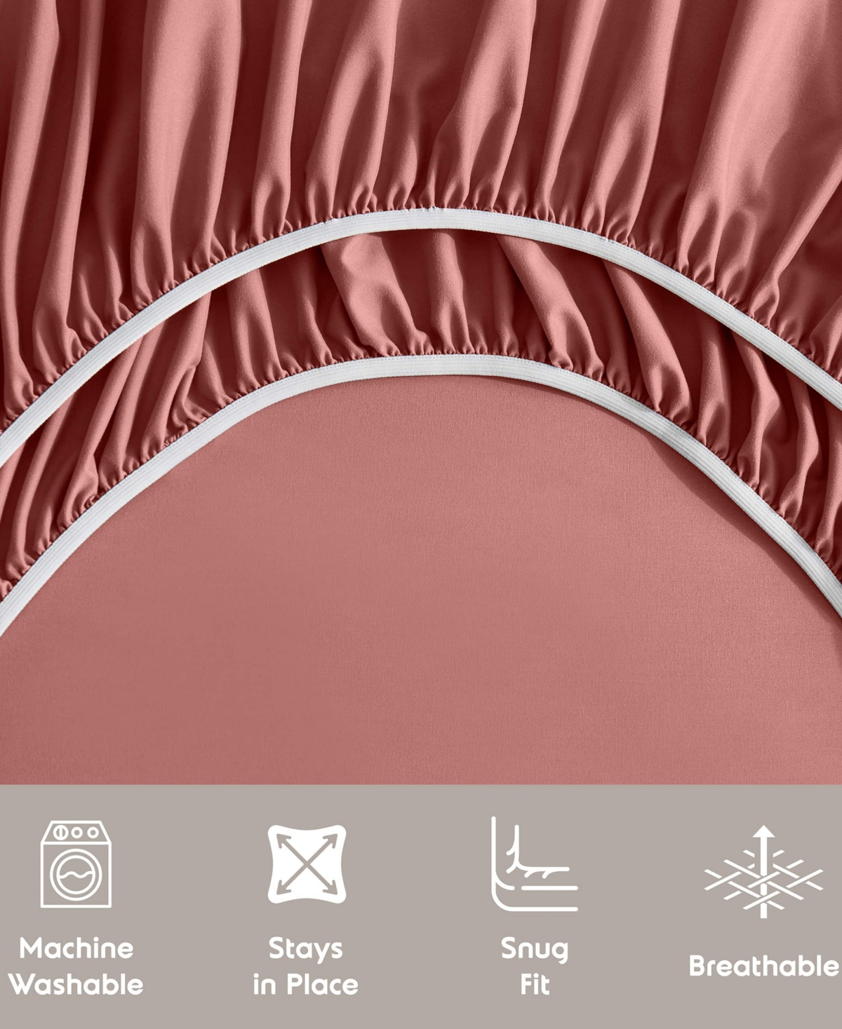 Nestl Premier Collection Deep Pocket 3 Piece Sheet Set, Twin In Pink