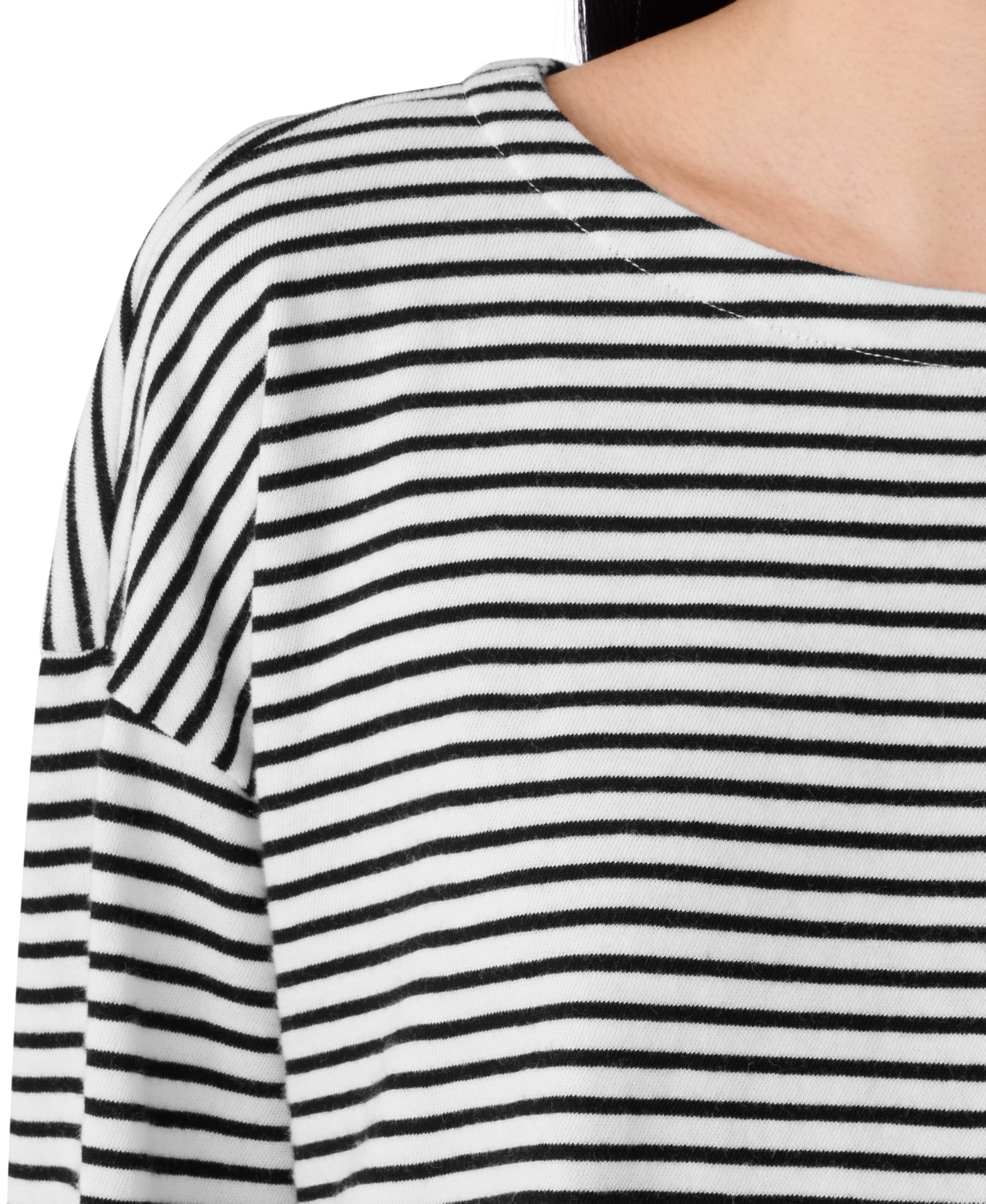 Eileen Fisher Women's Striped Top In Black