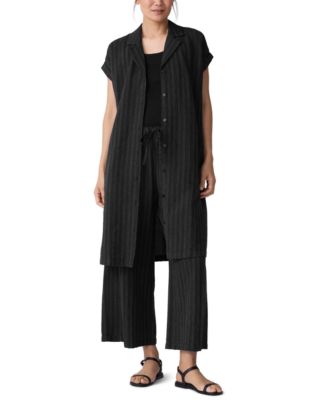 Women's Striped Notched-Collar Shirtdress