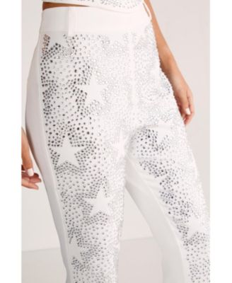 Women's Star Diamante Tailored Flare Trousers
