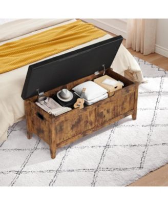 Storage Bench, 39.4” Wooden with
