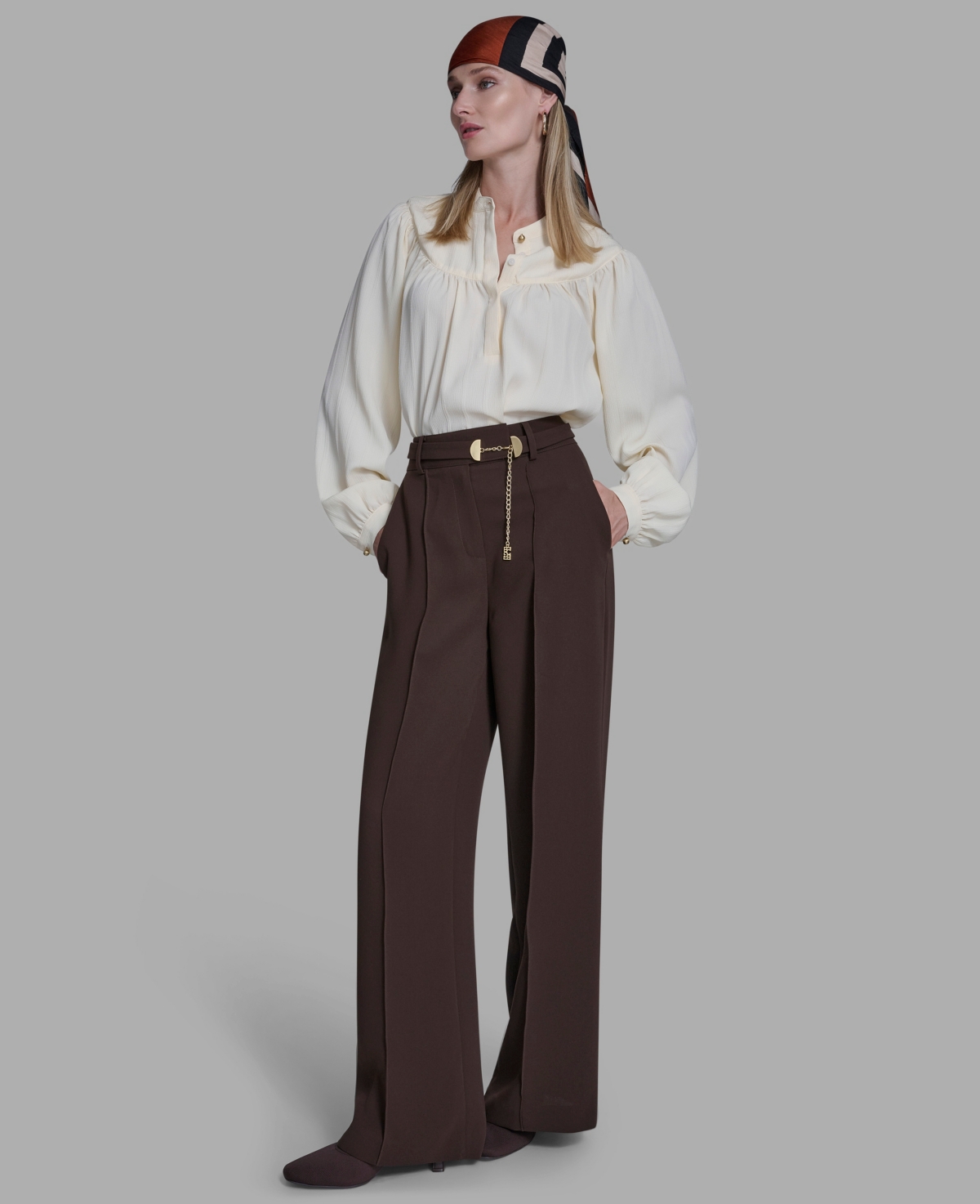 Bcbg Women's Wide Leg Crop Pants In Brown
