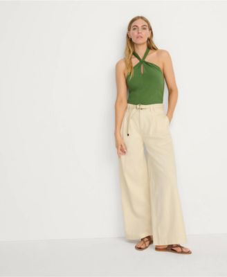 Women's Slender Twist Front Halter Top