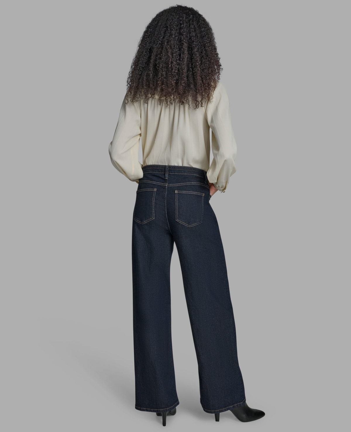 Bcbg Women's Straight-leg Tie-waist Jeans In Blue