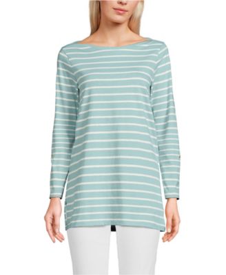 Women's Supima Cotton Adjustable 3/4 Sleeve Boatneck Tunic