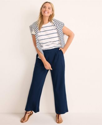 Women's Sport Knit High Rise Pleated Wide Leg Pants