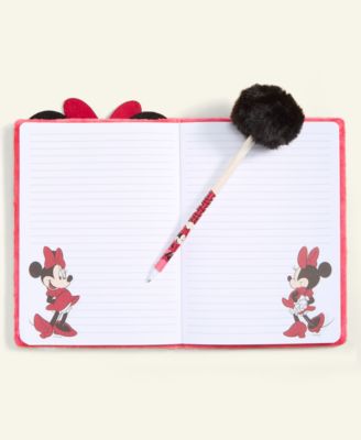 Minnie Mouse Plush Notebook & Pom Pom Pen Set, Macy's Exclusive