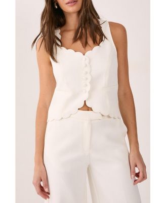 Women's Button Front Tailored Waistcoat