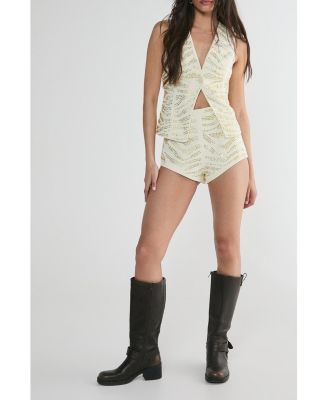 Women's Zebra V-Neck Tailored Vest