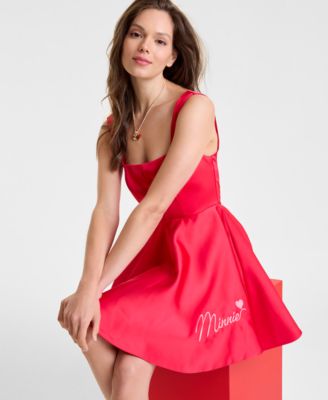 Women's Minnie Mouse Bow-Back Fit & Flare Party Dress, Macy's Exclusive