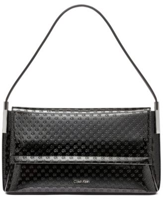 Verne Signature Embossed Flap Shoulder Bag