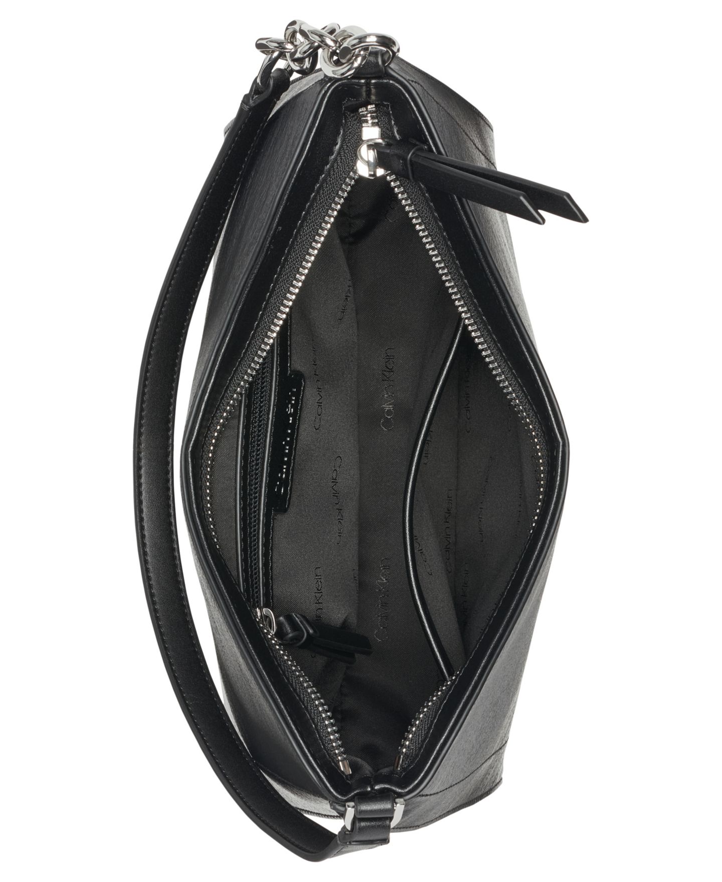 Женская сумка Calvin Klein Nova Top Zipper Chain Shoulder, цвет: Чёрный — фото 4