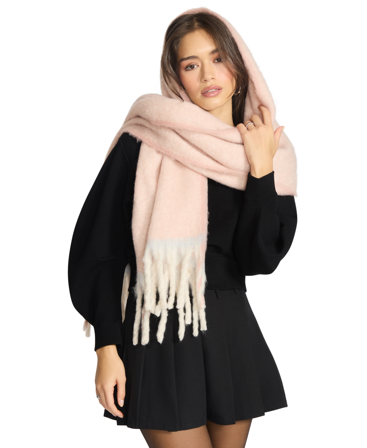 Steve Madden Women's Two-tone Lofty Scarf In Pink
