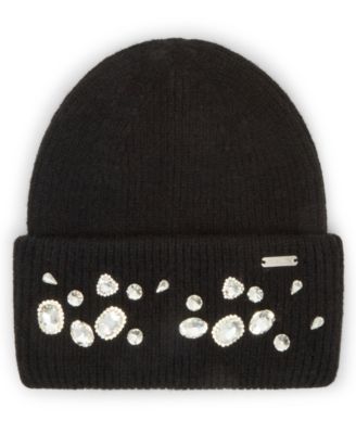 Women's Embellished Beanie and Knit Scarf Holiday Gift Set, 2-Piece