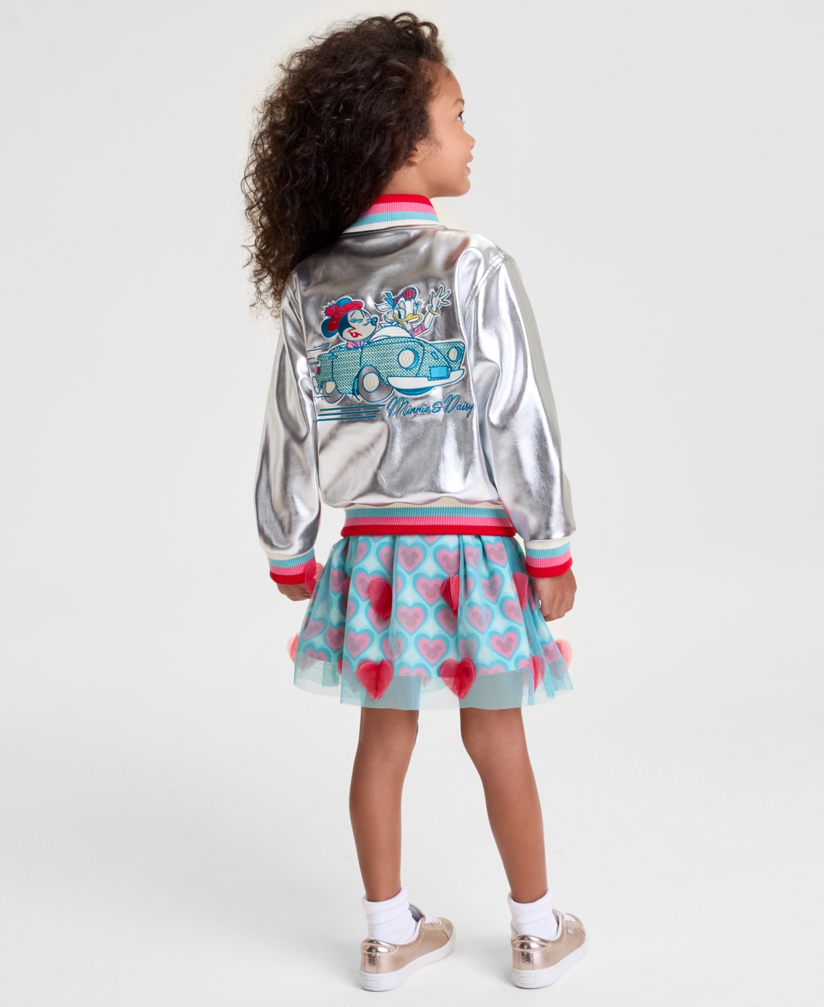 Disney | Macy's Girls 2T-6X Minnie Mouse & Daisy Duck Faux Leather Jacket, Exclusive