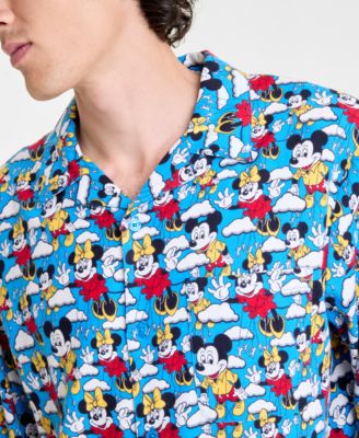 Men's Mickey Mouse & Minnie Mouse Parade Balloon Flannel Pajamas Set, Macy's Exclusive