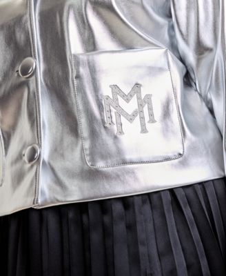 Plus Size Minnie Mouse Faux-Leather Jacket Embellished with Crystals by Swarovski&reg;, Macy's Exclusive