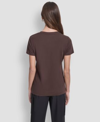 Women's Flocked Logo Crewneck T-Shirt