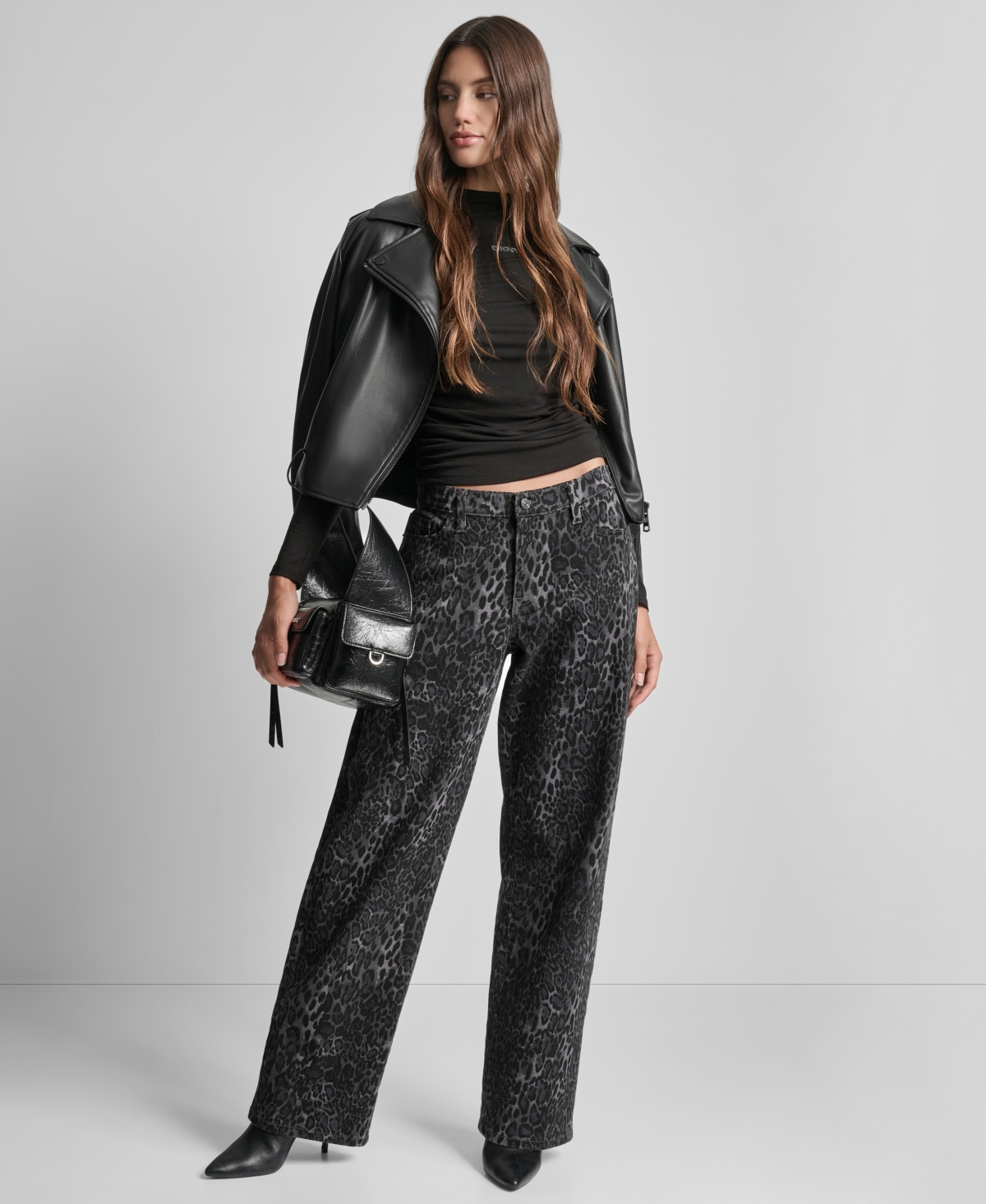 Dkny Jeans Women's Embellished Pull-on Top In Black