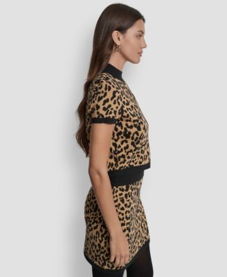 Women's Animal Print Cropped Top