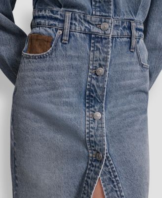 Women's Button Front Midi Dress