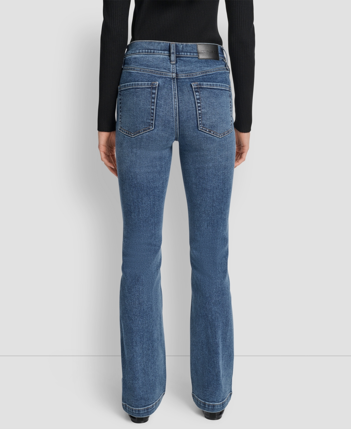 Dkny Jeans Women's High Rise Flare Jeans In Blue